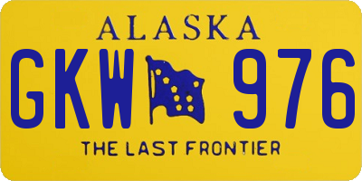 AK license plate GKW976