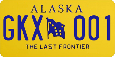 AK license plate GKX001