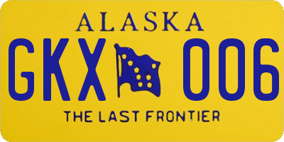 AK license plate GKX006