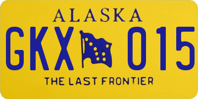 AK license plate GKX015