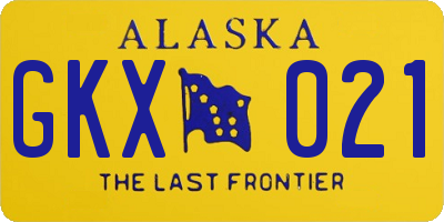 AK license plate GKX021