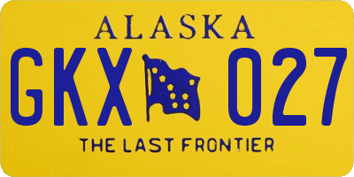 AK license plate GKX027