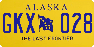 AK license plate GKX028