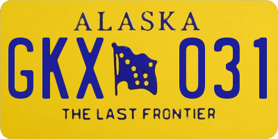 AK license plate GKX031