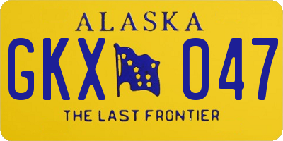 AK license plate GKX047