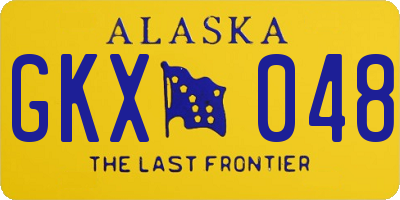 AK license plate GKX048