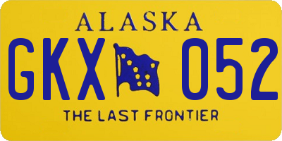 AK license plate GKX052