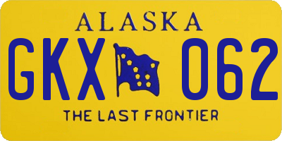 AK license plate GKX062