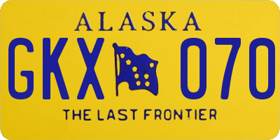 AK license plate GKX070