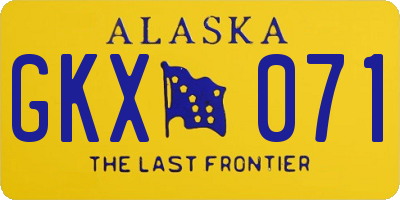 AK license plate GKX071