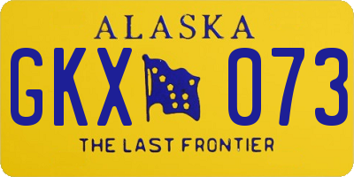 AK license plate GKX073