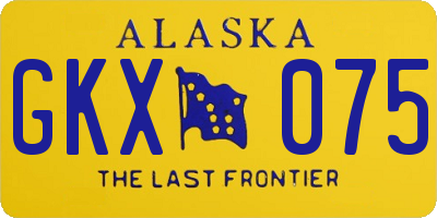 AK license plate GKX075
