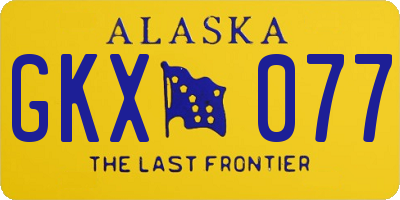 AK license plate GKX077