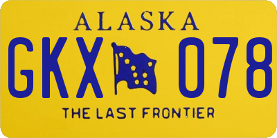 AK license plate GKX078