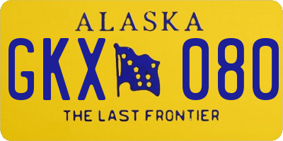 AK license plate GKX080