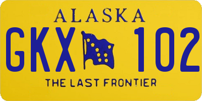 AK license plate GKX102