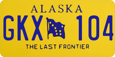 AK license plate GKX104