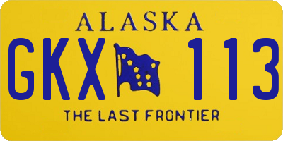 AK license plate GKX113