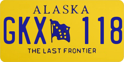 AK license plate GKX118