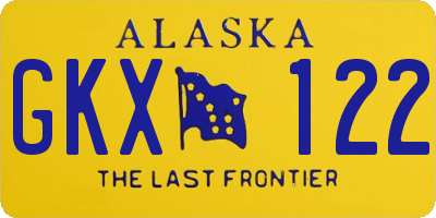 AK license plate GKX122