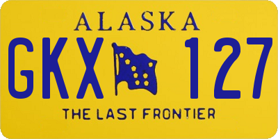 AK license plate GKX127