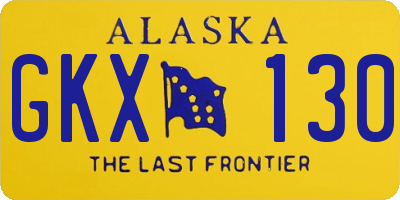 AK license plate GKX130