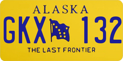 AK license plate GKX132