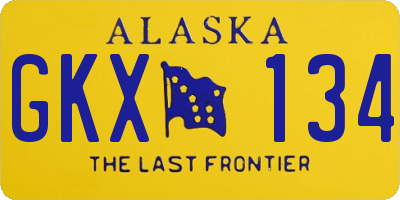 AK license plate GKX134