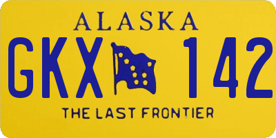 AK license plate GKX142