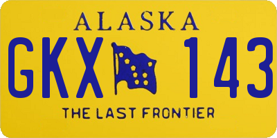 AK license plate GKX143