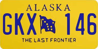 AK license plate GKX146