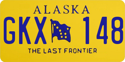 AK license plate GKX148