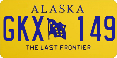AK license plate GKX149