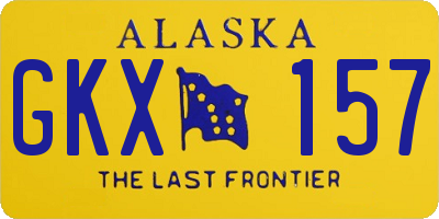 AK license plate GKX157