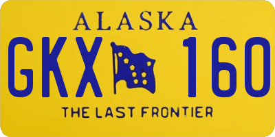 AK license plate GKX160