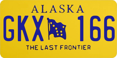 AK license plate GKX166