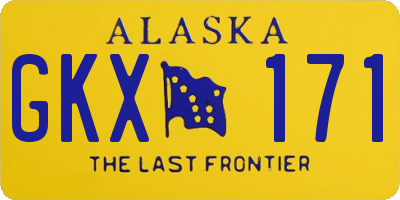 AK license plate GKX171