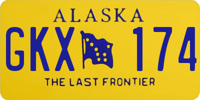 AK license plate GKX174
