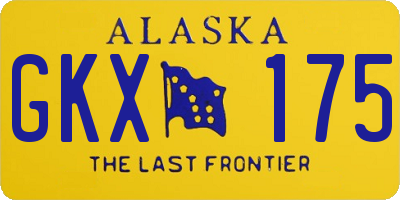 AK license plate GKX175