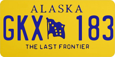 AK license plate GKX183