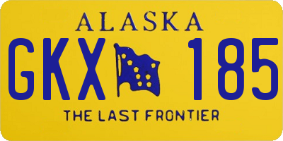 AK license plate GKX185