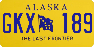 AK license plate GKX189