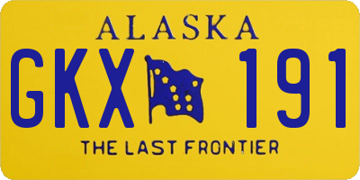 AK license plate GKX191