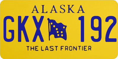 AK license plate GKX192