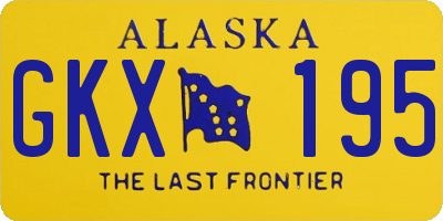 AK license plate GKX195