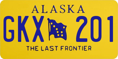 AK license plate GKX201