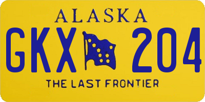 AK license plate GKX204