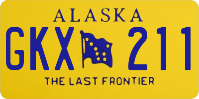 AK license plate GKX211