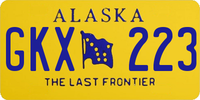 AK license plate GKX223