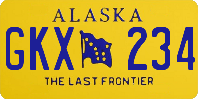 AK license plate GKX234